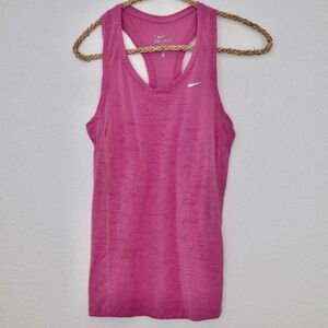 Nike Women's Dry Fit Sheer Light Weight Fuchsia Tank Top - XS